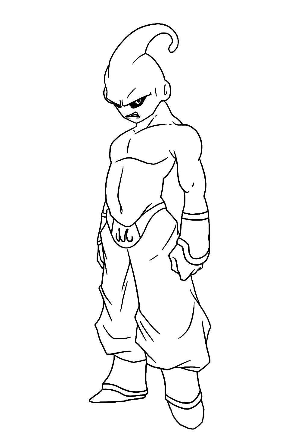 Desenho de Majin Boo para Pintar Tinta Guache