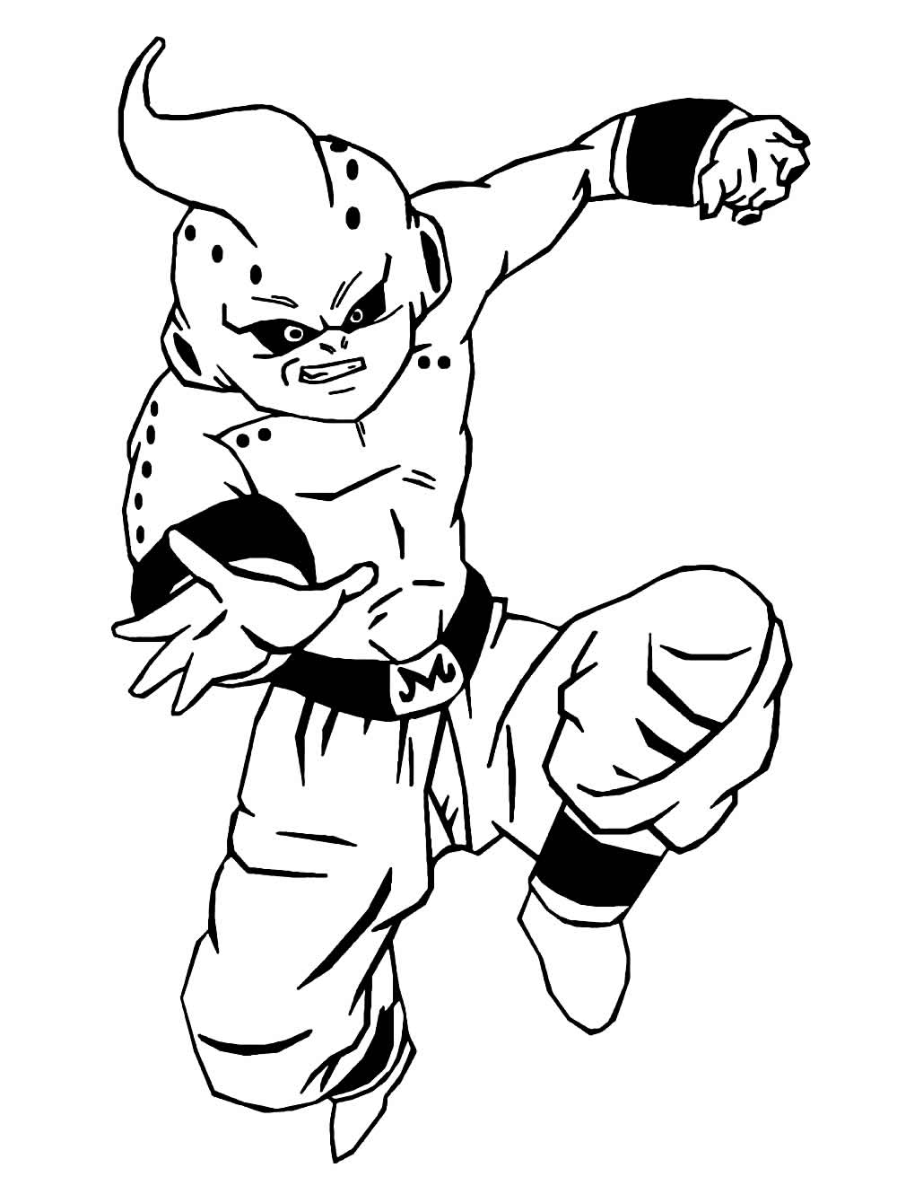 Desenho Imprimivel de Majin Boo Dragon Ball para Pintar