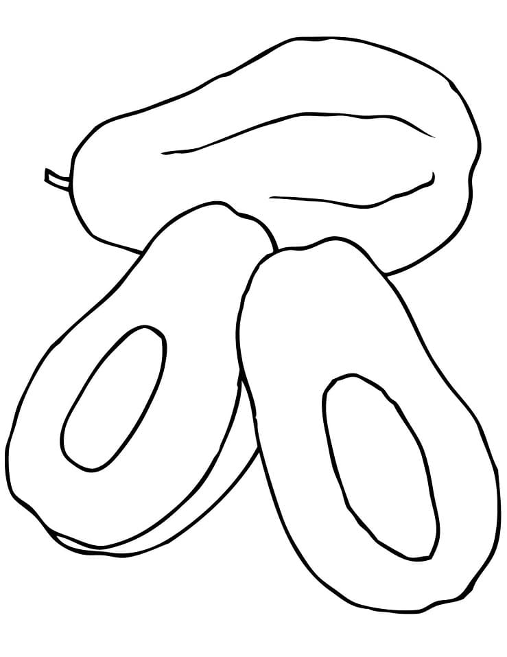Desenho de Mamão para Imprimir Pdf e Pintar