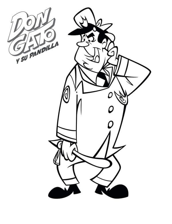 Desenho Guardá Belo de Mandá Chuva para Colorir e Pintar