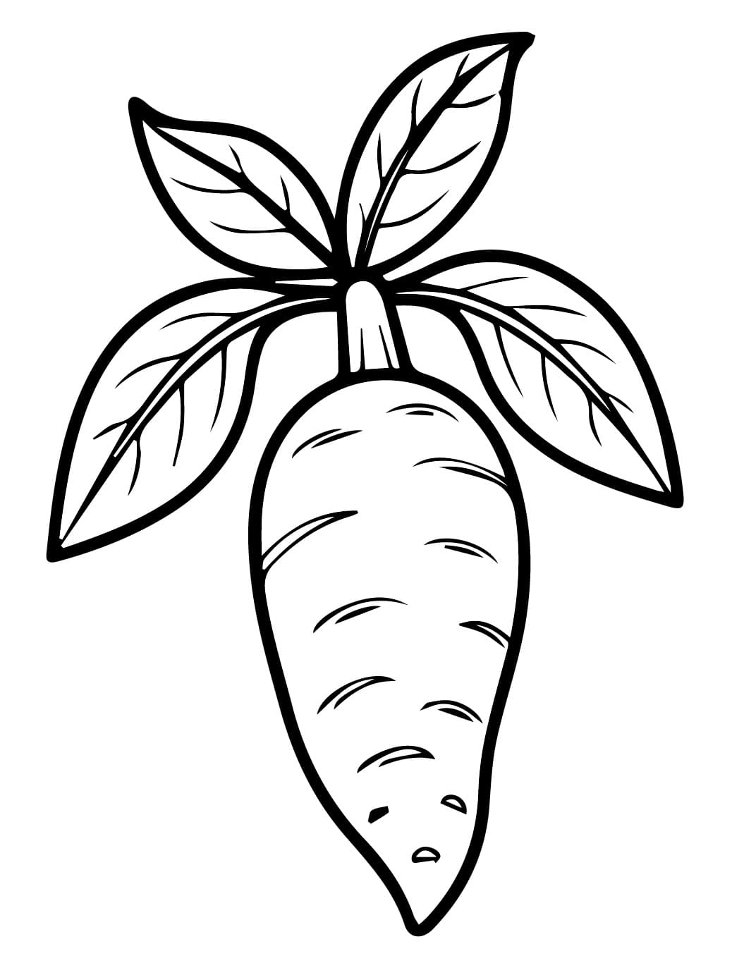 Desenho de Mandioca Grátis para Crianças para Colorir e Pintar