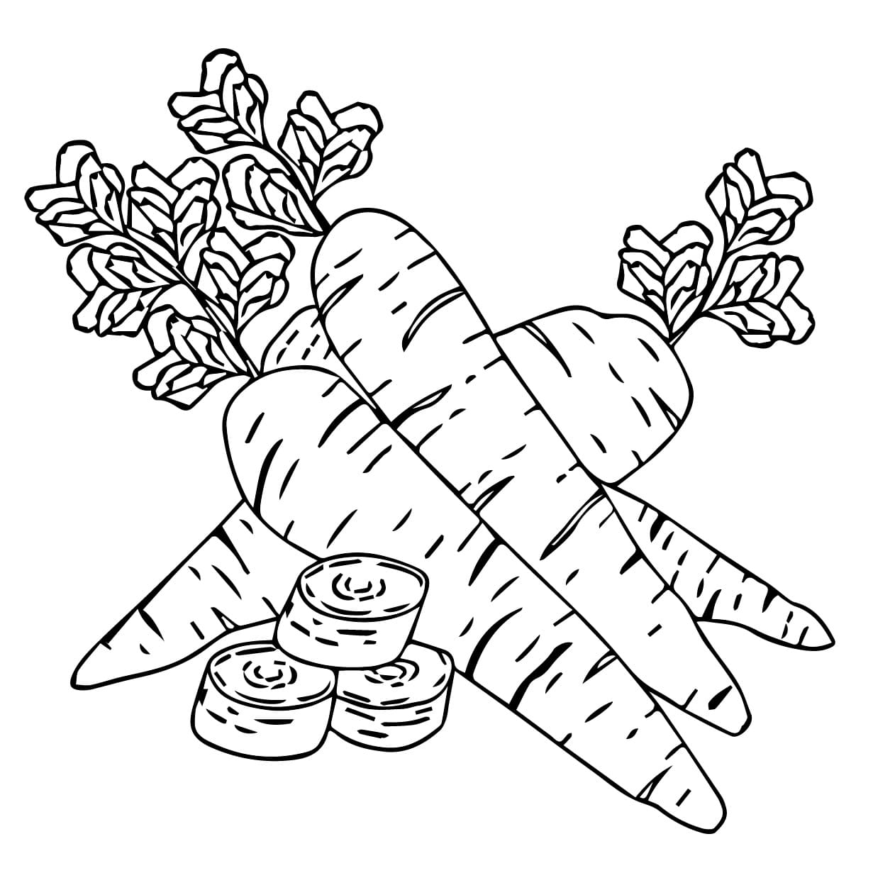 Desenho de Mandioca para Crianças de 3 Ano para Colorir e Pintar