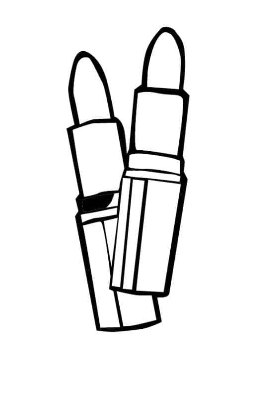 Desenho de Batons para Maquiagem para Colorir e Pintar