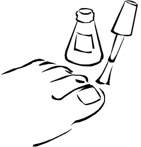Desenho de Esmalte de Maquiagem para Colorir e Pintar