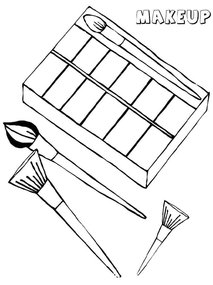 Desenho de Maquiagem para Imprimir para Colorir e Pintar