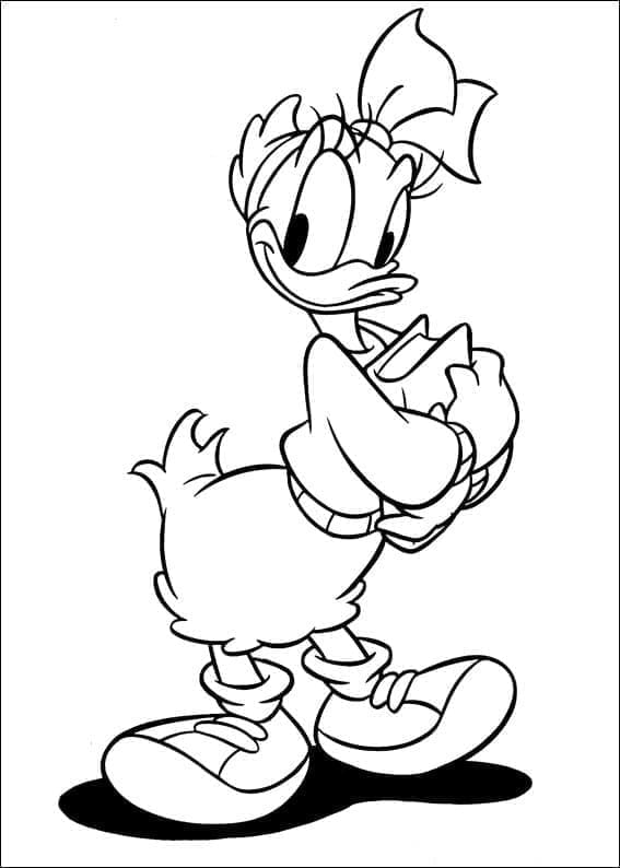 Desenho de Disney Margarida Fofa para Colorir e Pintar