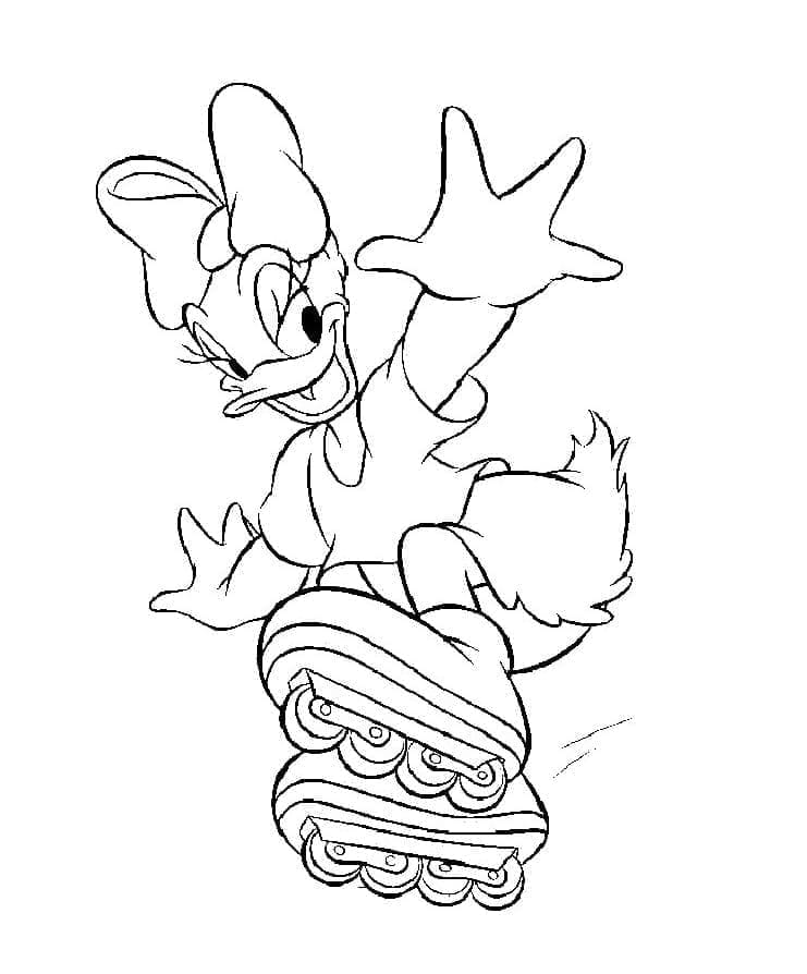 Desenho de Margarida Pata Imprimivel para Crianças para Colorir e Pintar