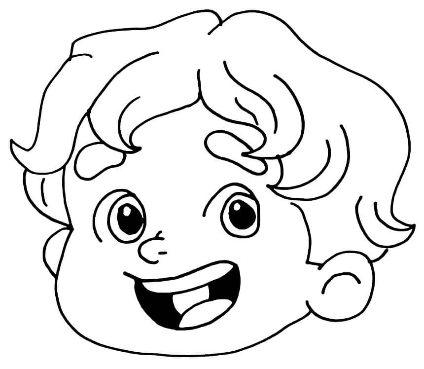 Desenho Rosto do Jp de Maria Clara e Jp para Colorir e Pintar