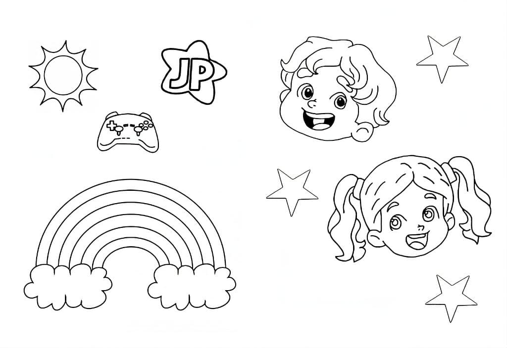 Desenhos de Maria Clara e Jp Grátis para Crianças para Colorir e Pintar