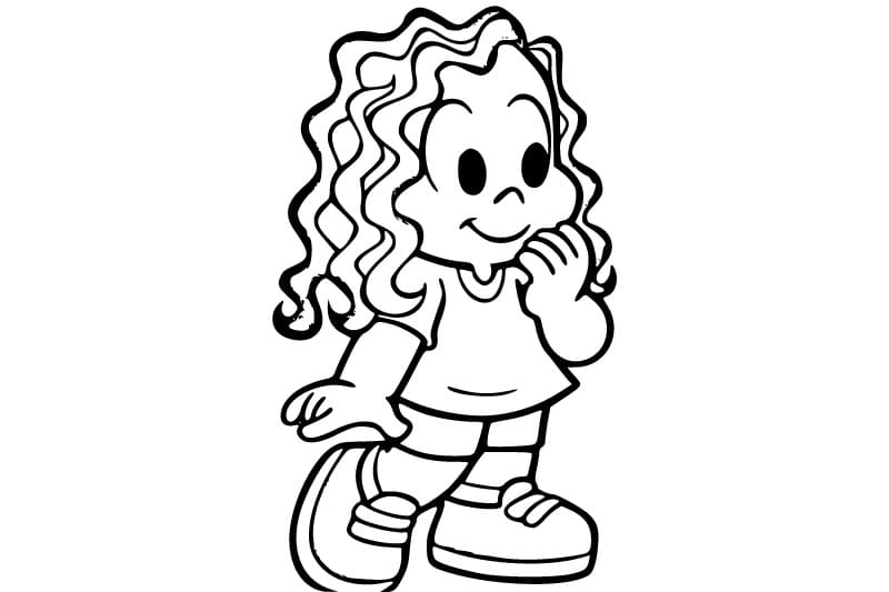 Desenho de Marina Muito Fofa para Colorir e Pintar