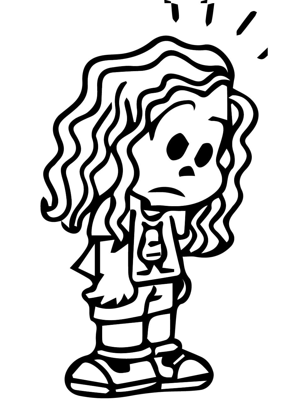 Desenho de Marina Triste para Colorir e Pintar