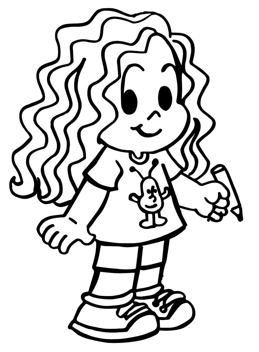 Desenho de Turma da Monica Marina para Colorir e Pintar