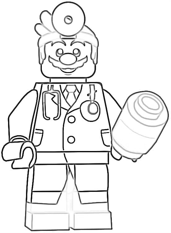 Desenho de Lego Doutor Mário para Colorir e Pintar