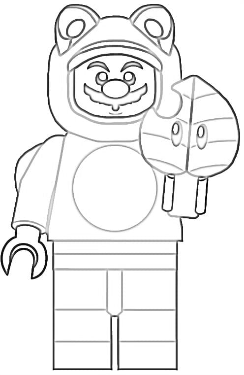 Desenho Lego Mário Bros para Colorir e Pintar