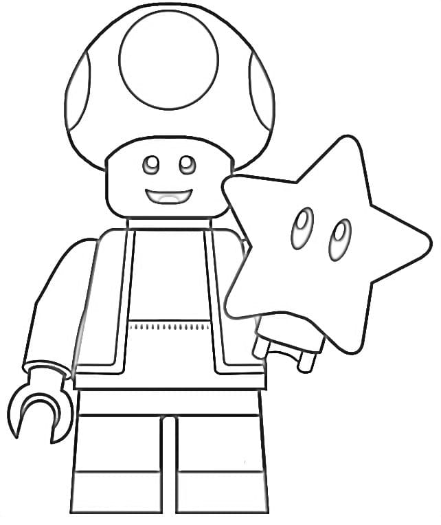 Desenho Lego Toad para Colorir e Pintar