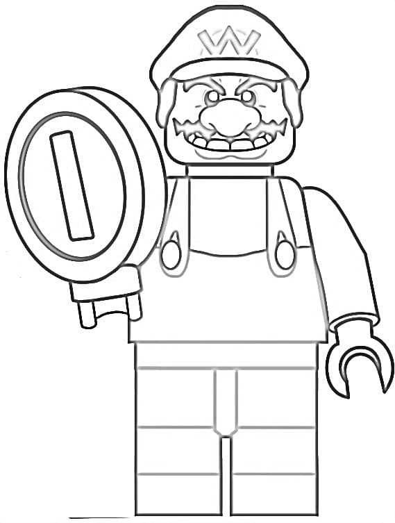 Desenho Lego Wario para Colorir e Pintar