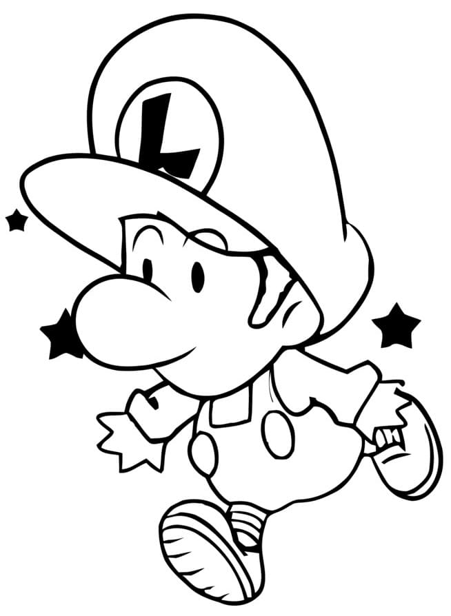 Desenho Bebê Luigi para Colorir e Pintar