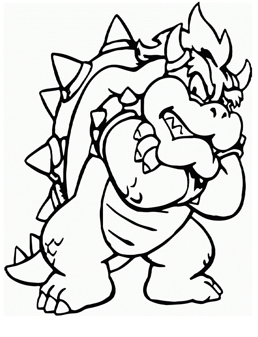 Desenho Bowser para Colorir e Pintar