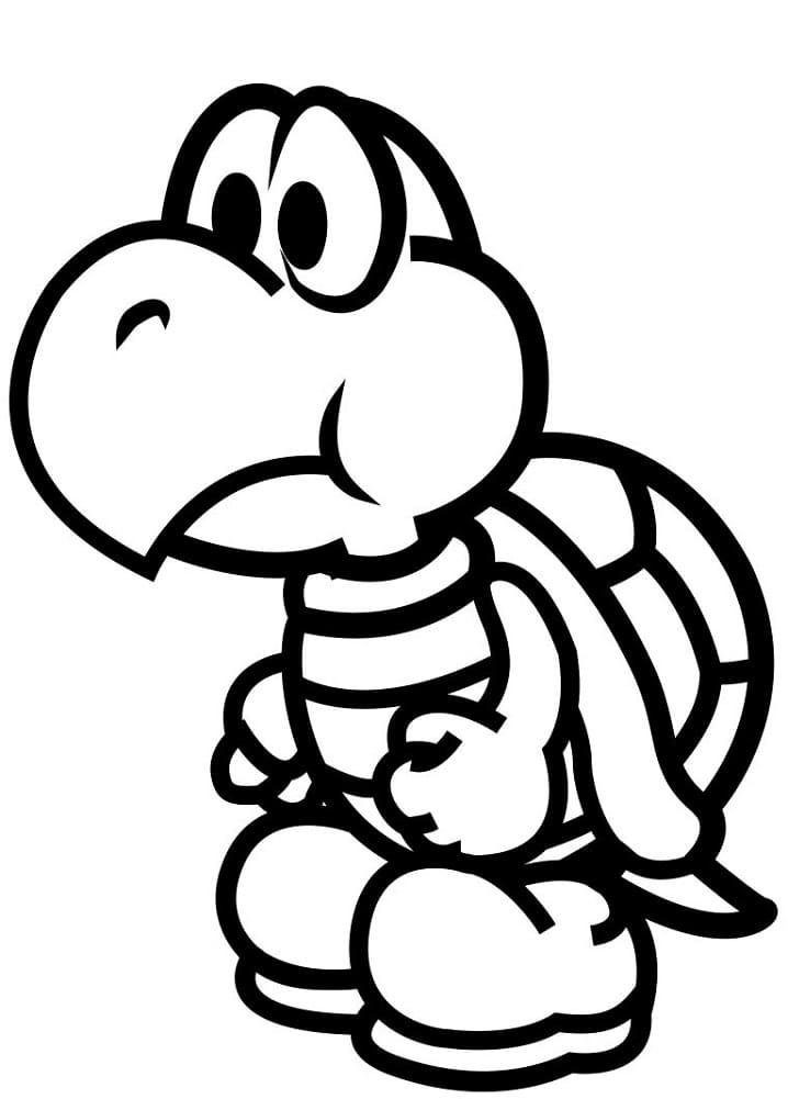 Desenho de Koopa Troopa para Colorir e Pintar