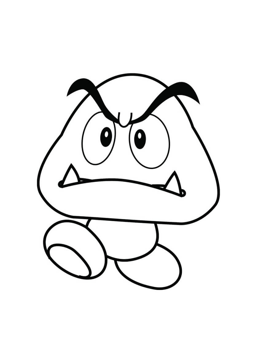 Desenho Goomba para Colorir e Pintar