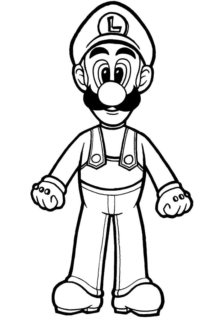 Desenho Luigi 1 para Colorir e Pintar