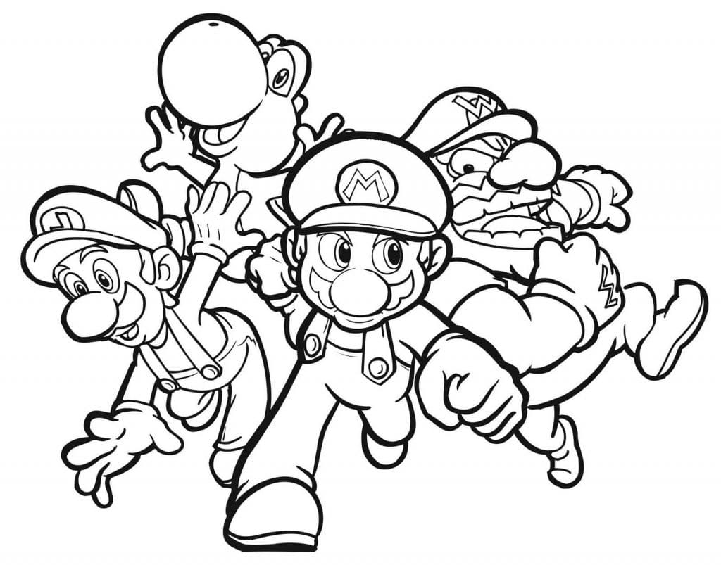 Desenho Mário Bros para Colorir e Pintar