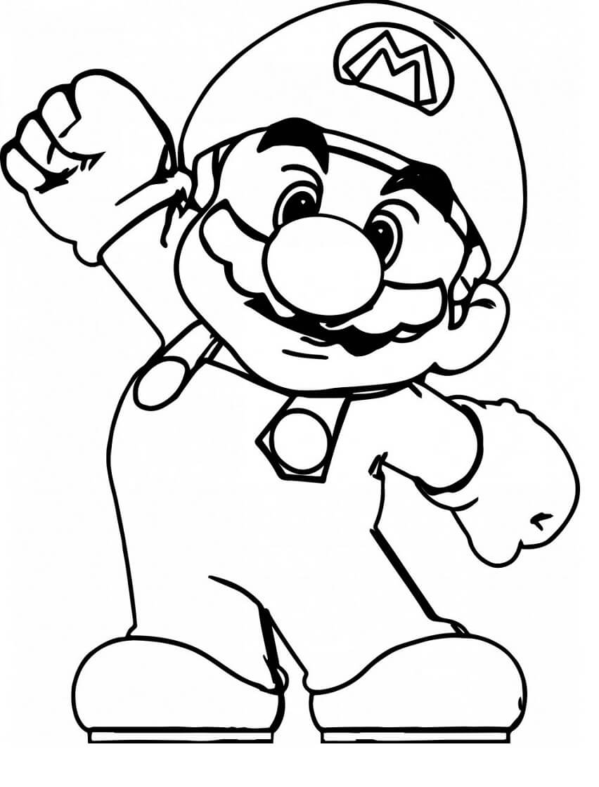 Desenho para Download do Super Mário para Pintar