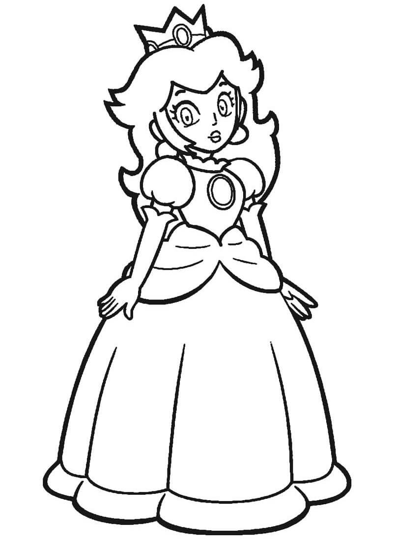 Desenho Princesa Peach para Colorir e Pintar