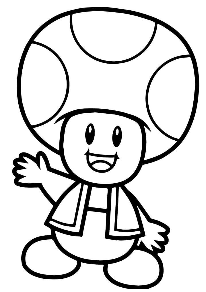 Desenho Toad de Mário Bros para Colorir e Pintar