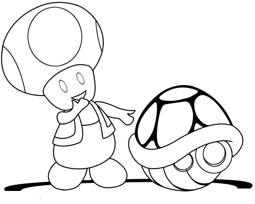 Desenho Toad de Mário para Colorir e Pintar