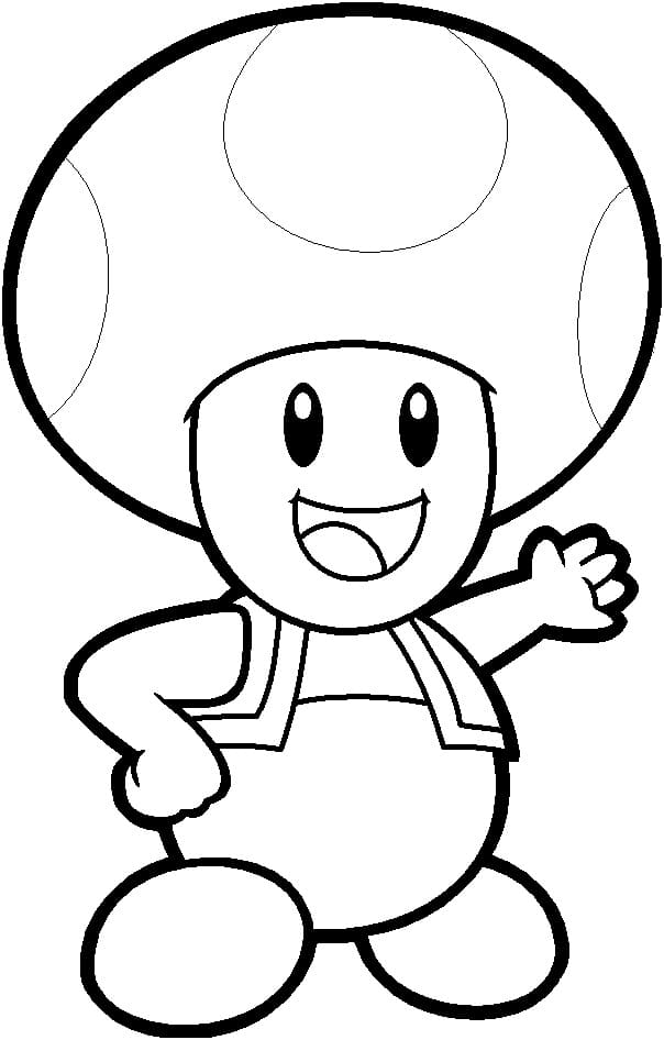Desenho Toad Mário Bros para Colorir e Pintar