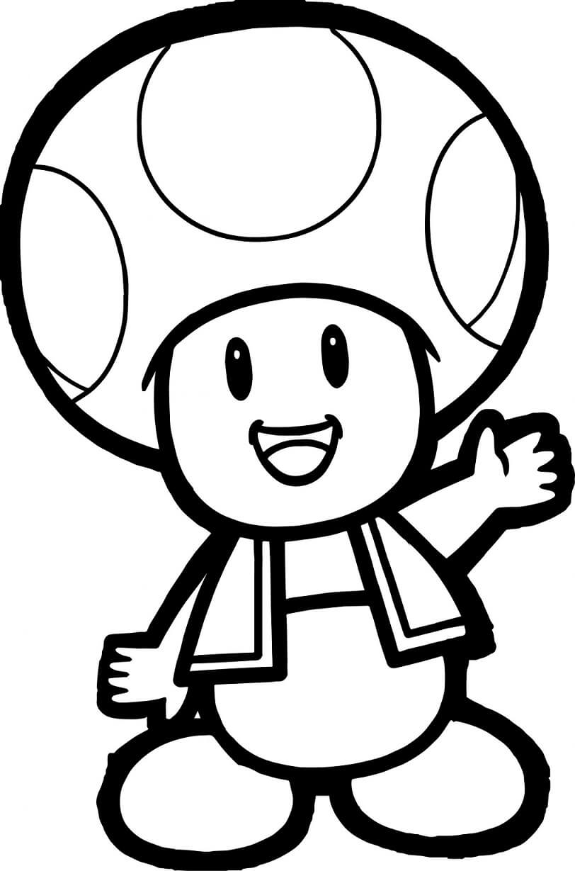 Desenho Toad para Colorir e Pintar
