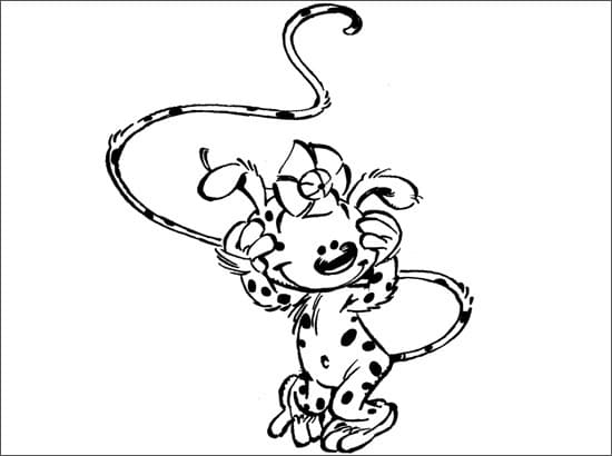 Desenho de Marsupilami Bebepara Colorir Divertido e Pintar