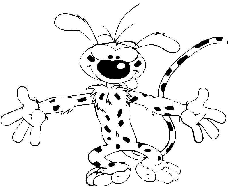 Desenho de Marsupilami para Colorir Pdf e Pintar