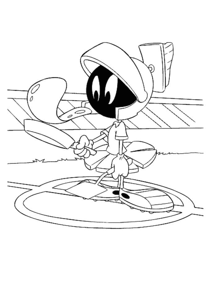 Desenho de Imagem de Marvin o Marciano para Colorir e Pintar