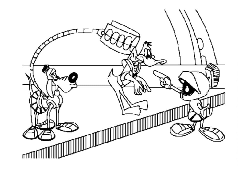 Desenho de Marvin o Marciano Grátis para Colorir e Pintar