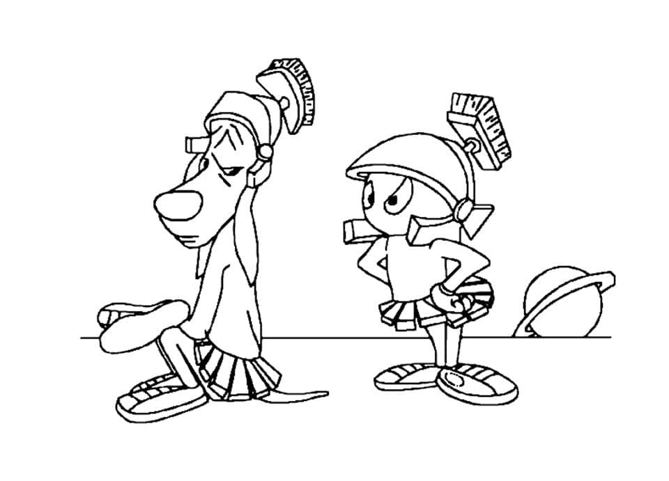 Desenho de Marvin o Marciano Grátis para Crianças para Colorir e Pintar