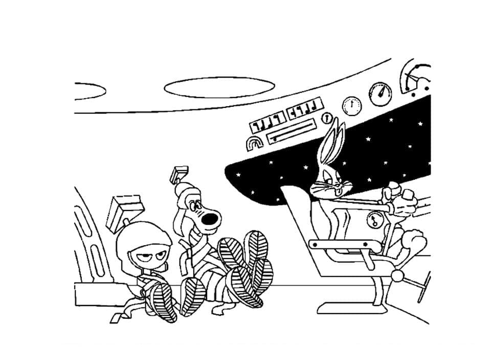 Desenho de Marvin o Marciano para Crianças para Colorir e Pintar