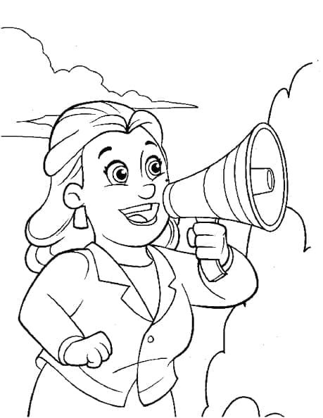 Desenho de Mayor Goodway Patrulhá Canina para Imprimir e Colorir e Pintar