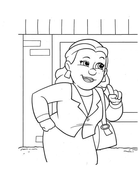 Desenho de Mayor Goodway Patrulhá Canina para Pintar Tinta Guache