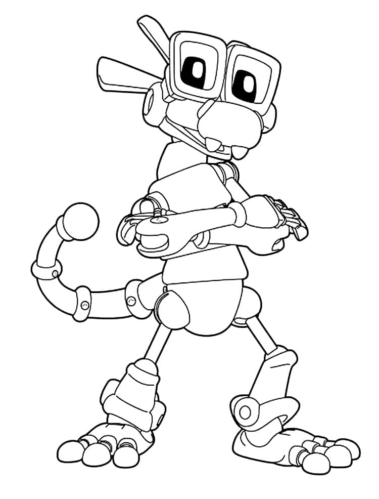 Desenho de Mecanimais Grátis para Colorir