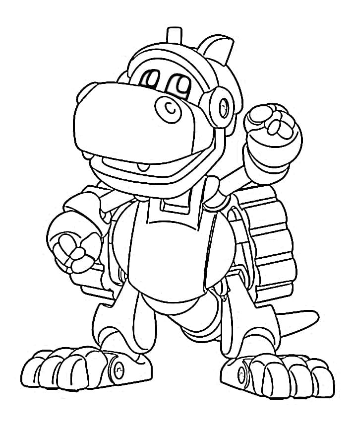 Desenho de Mecanimais para Crianças de 3 Anos para Colorir