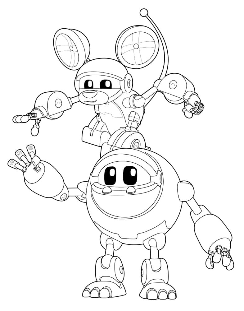 Desenho de Mecanimais para Crianças de 4 Anos para Colorir