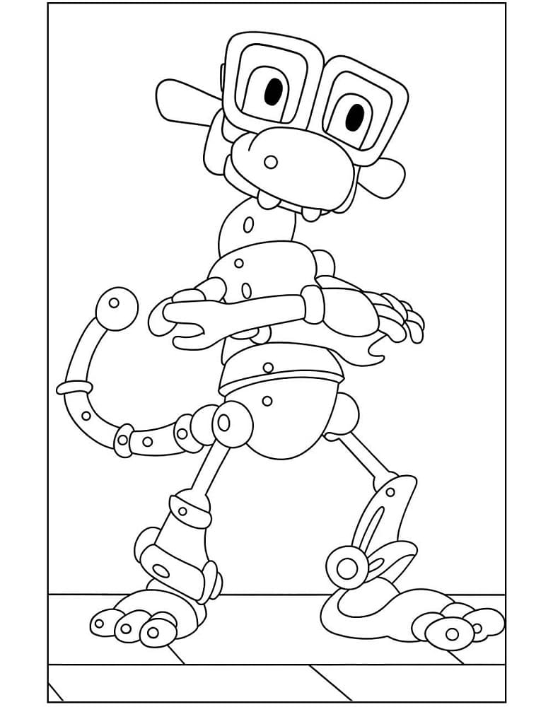 Desenho de Mecanimais para Crianças de 5 Anos para Colorir
