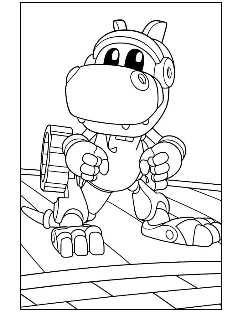 Desenho de Mecanimais para Crianças de 6 Anos para Colorir