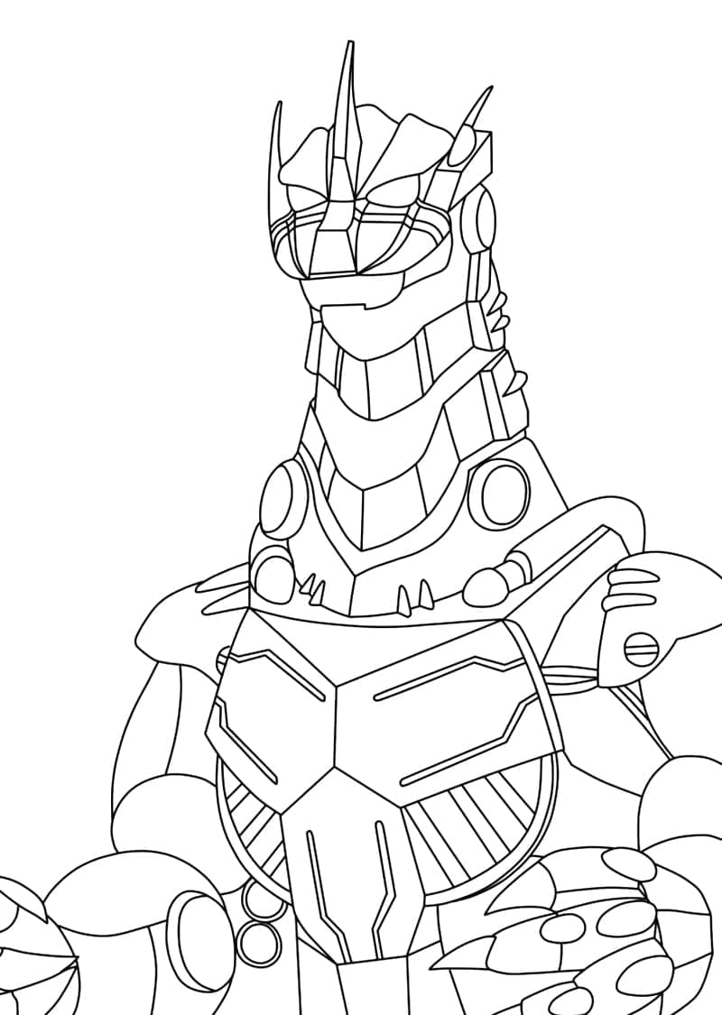 Desenho de Mechagodzilla Grátis para Crianças para Colorir e Pintar