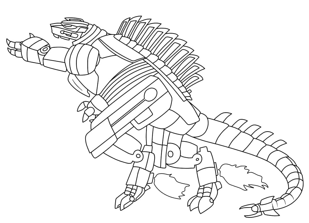 Desenho de Mechagodzilla Grátis para Colorir e Pintar