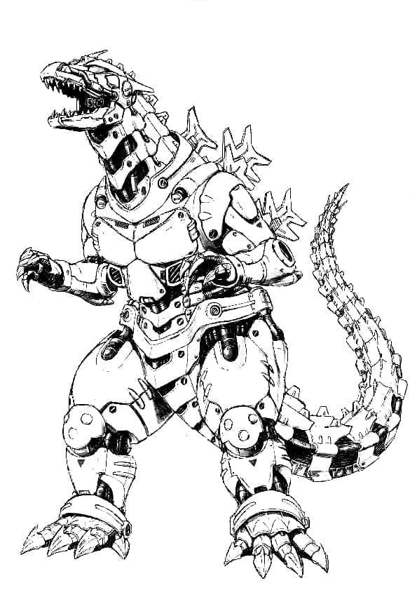 Download Desenho de Mechagodzilla para Colorir Gratuitamente e Pintar
