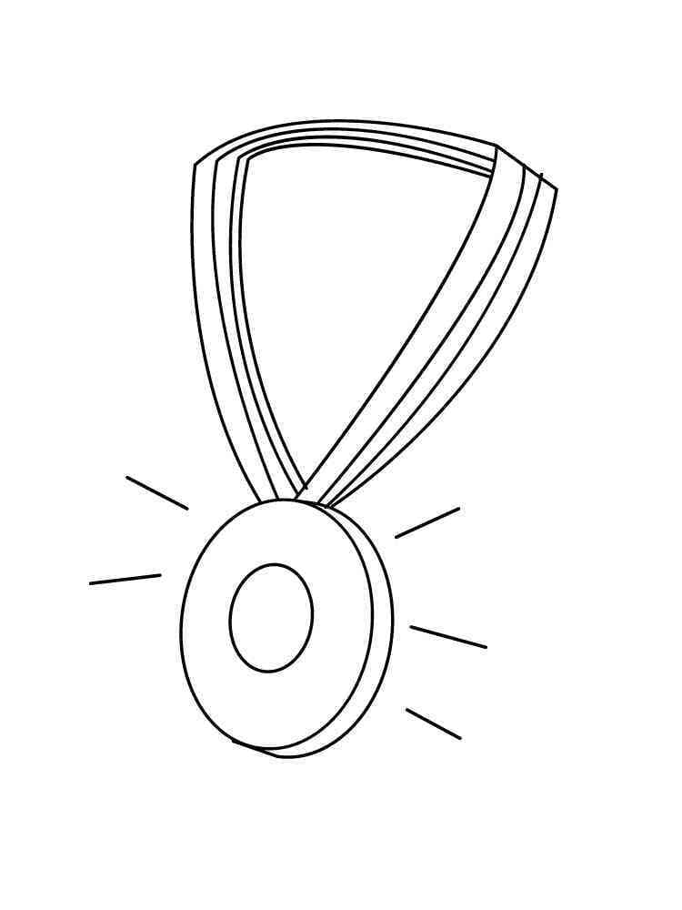 Desenho de a Medalha para Colorir e Pintar