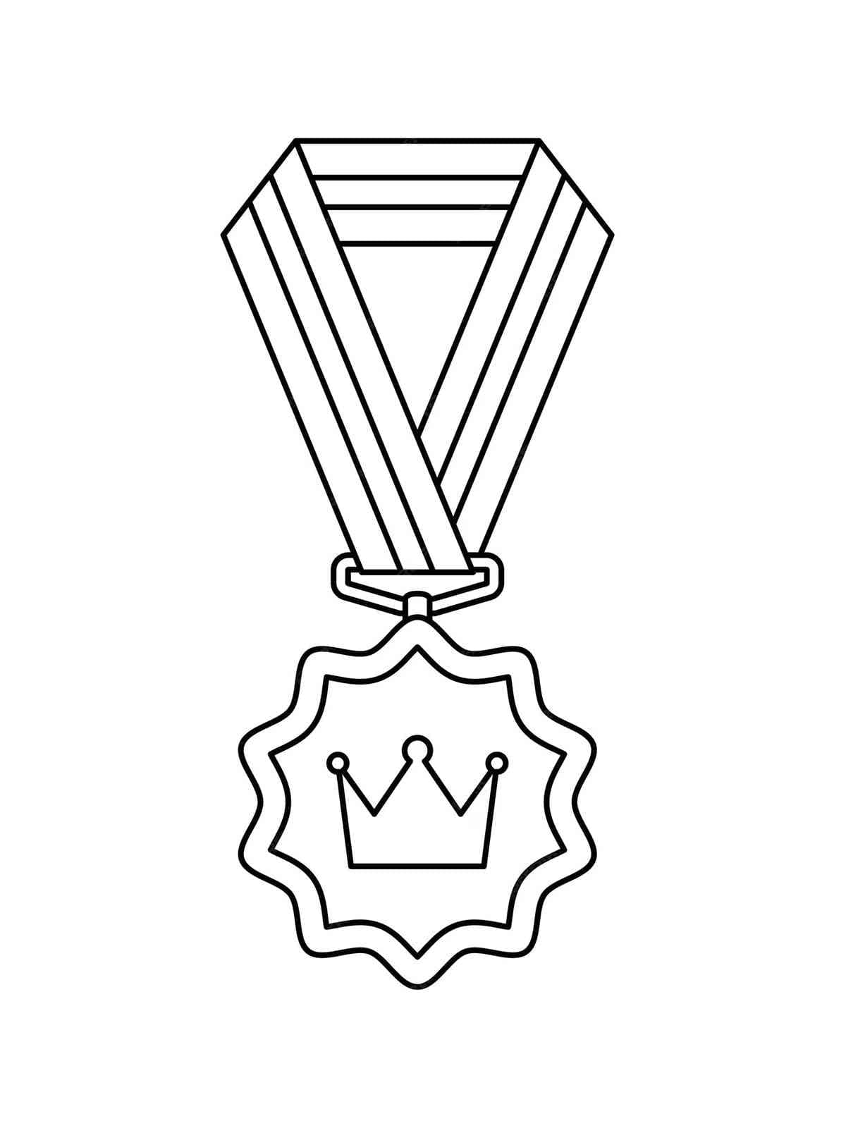 Desenho de Bela Medalha para Colorir e Pintar